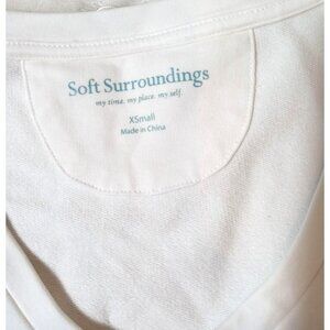 NWT Soft Surroundings Jersey Knit Cold Shoulder Sweater Top Shirt Solid White XS